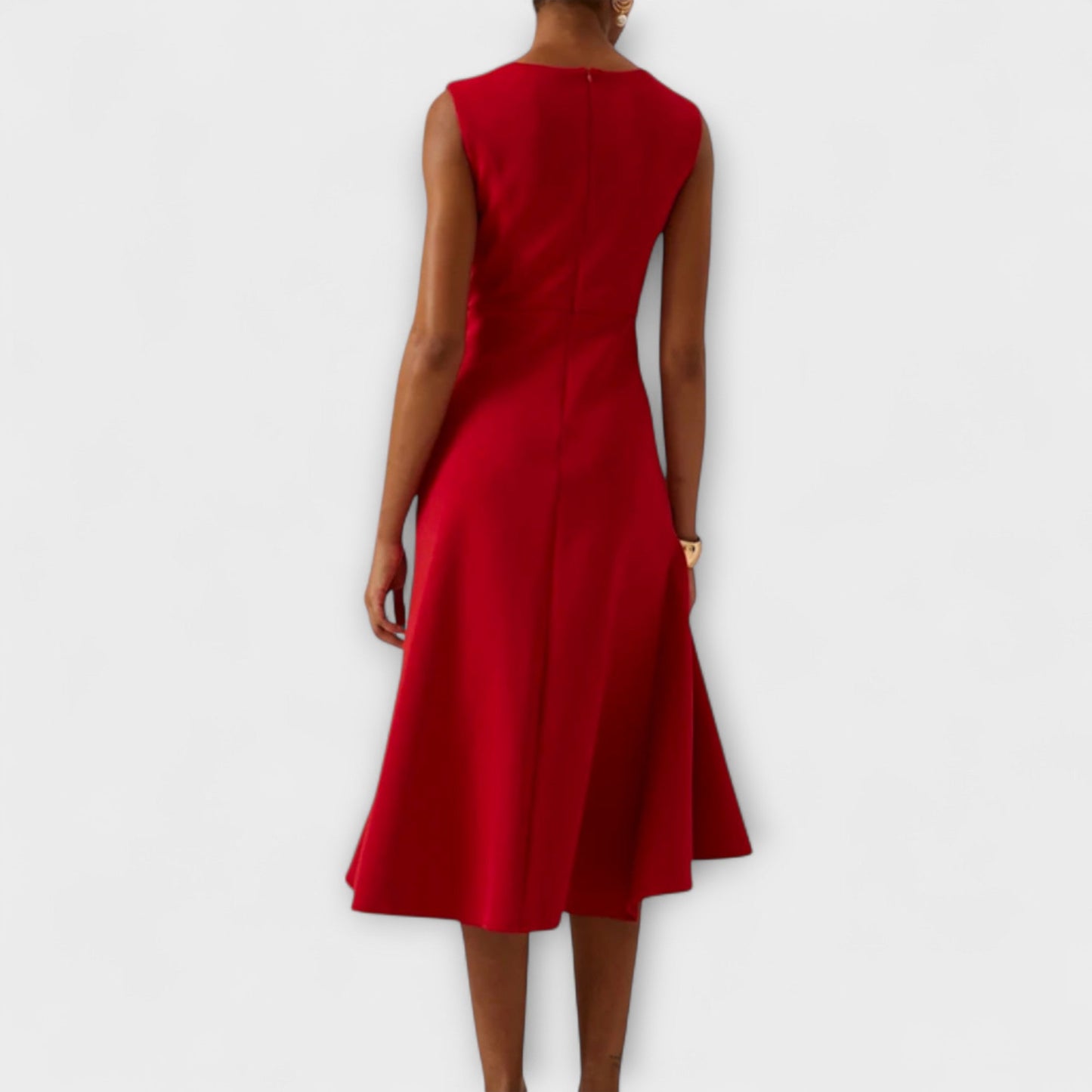 Women's Elegant Sleeveless Midi Cocktail Dress