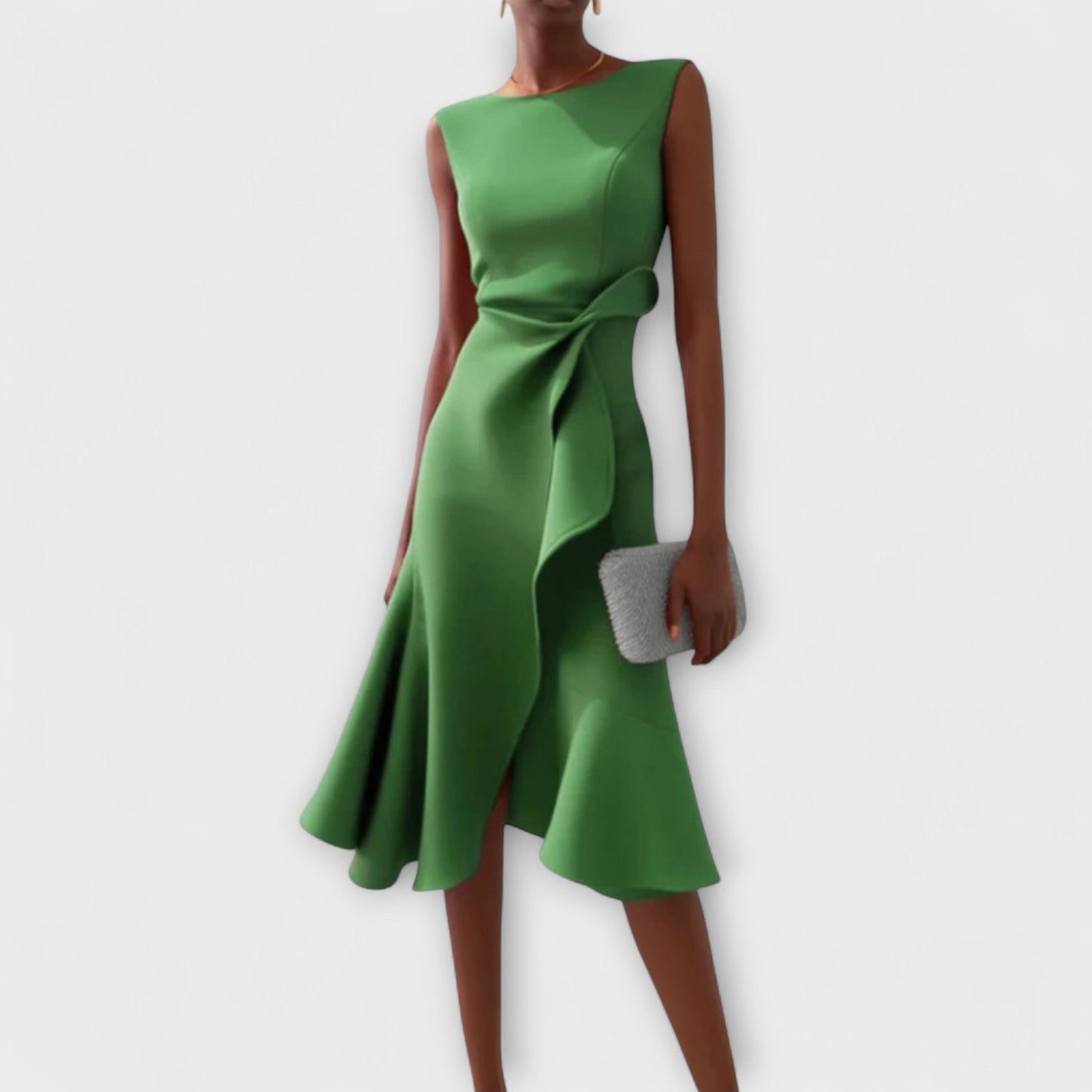 Women's Elegant Sleeveless Midi Cocktail Dress