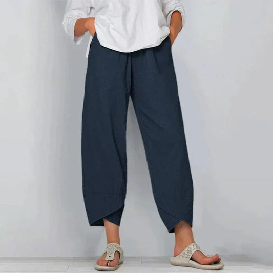 Relaxed High-Waisted Wide Leg Casual Pants for Women