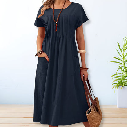 Jacqueline Relaxed Fit Midi Dress for Women