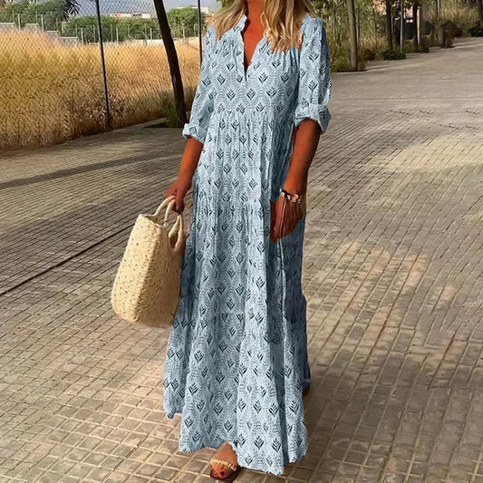 Boho Printed Maxi Dress for Women